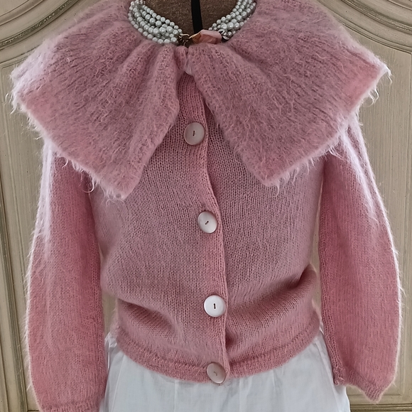 GRANNYCORE, VINTAGE ROSE HAND KNITTED 50S PIN UPS! - Picture 11 of 16